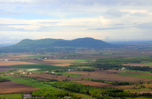 Landscape patchwork in the Montérégie region in Montreal, Canada